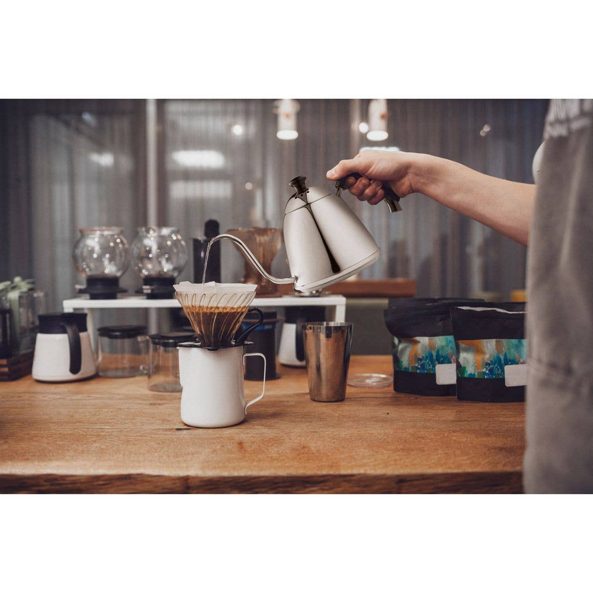 Fino Pour Over Gooseneck Kettle, 1-Liter (37-Ounce/6-Servin