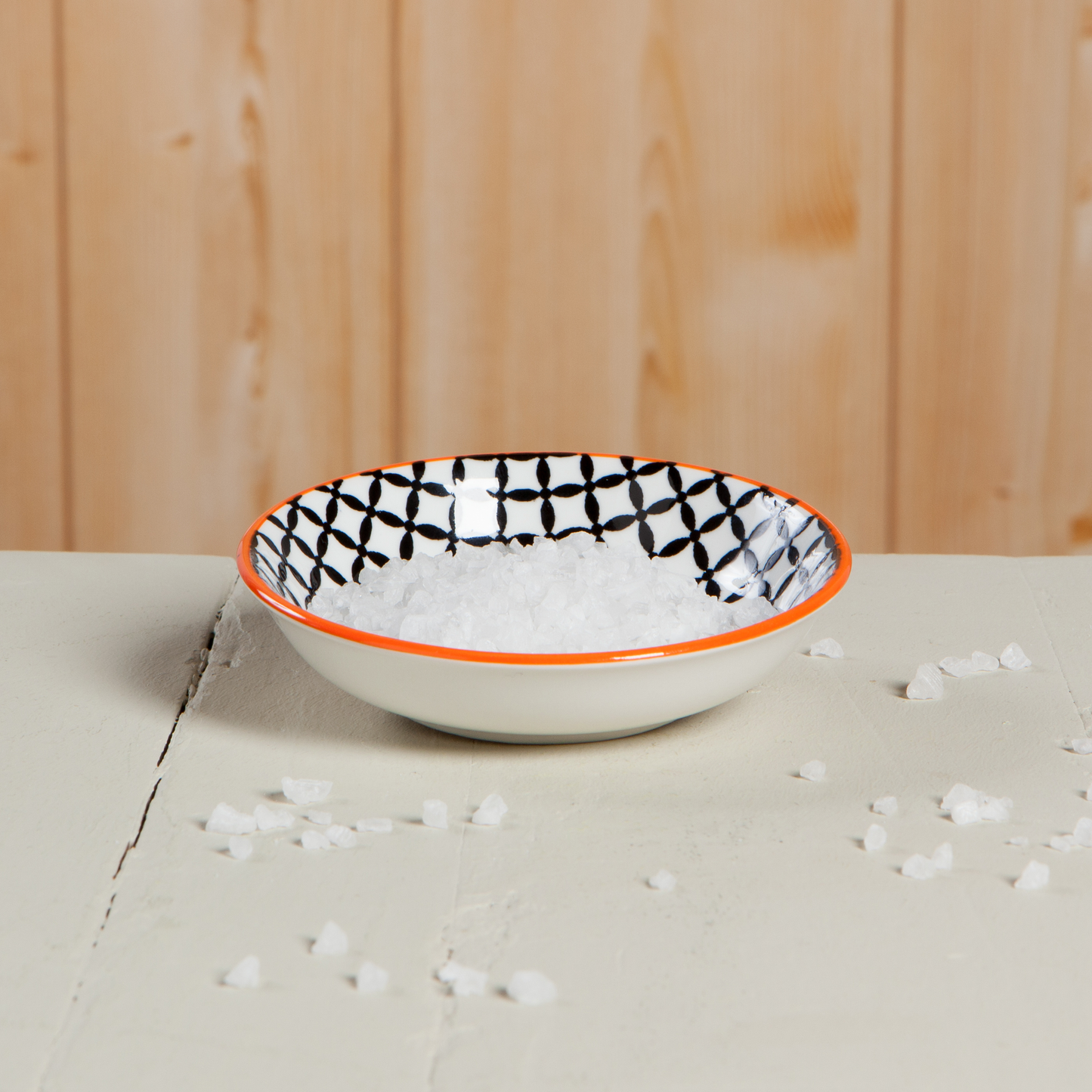 Black Lattice Porcelain Dip Bowl