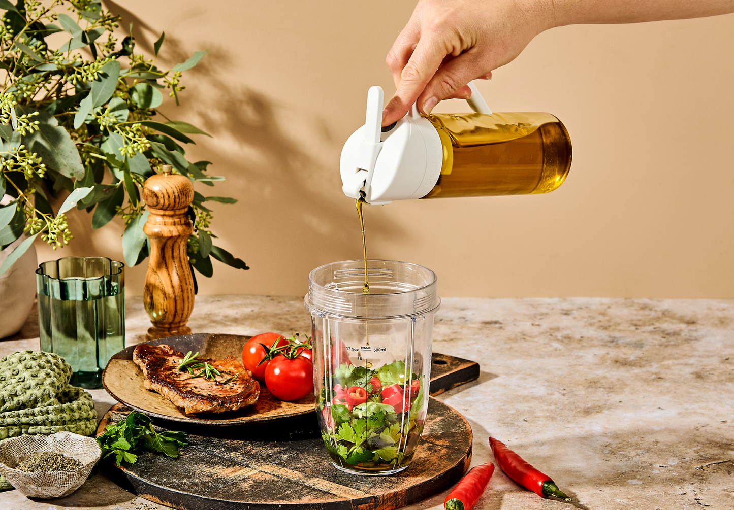Oileroo Lite® - No Clog Oil Sprayer, Pourer and 1 Tbsp Doser