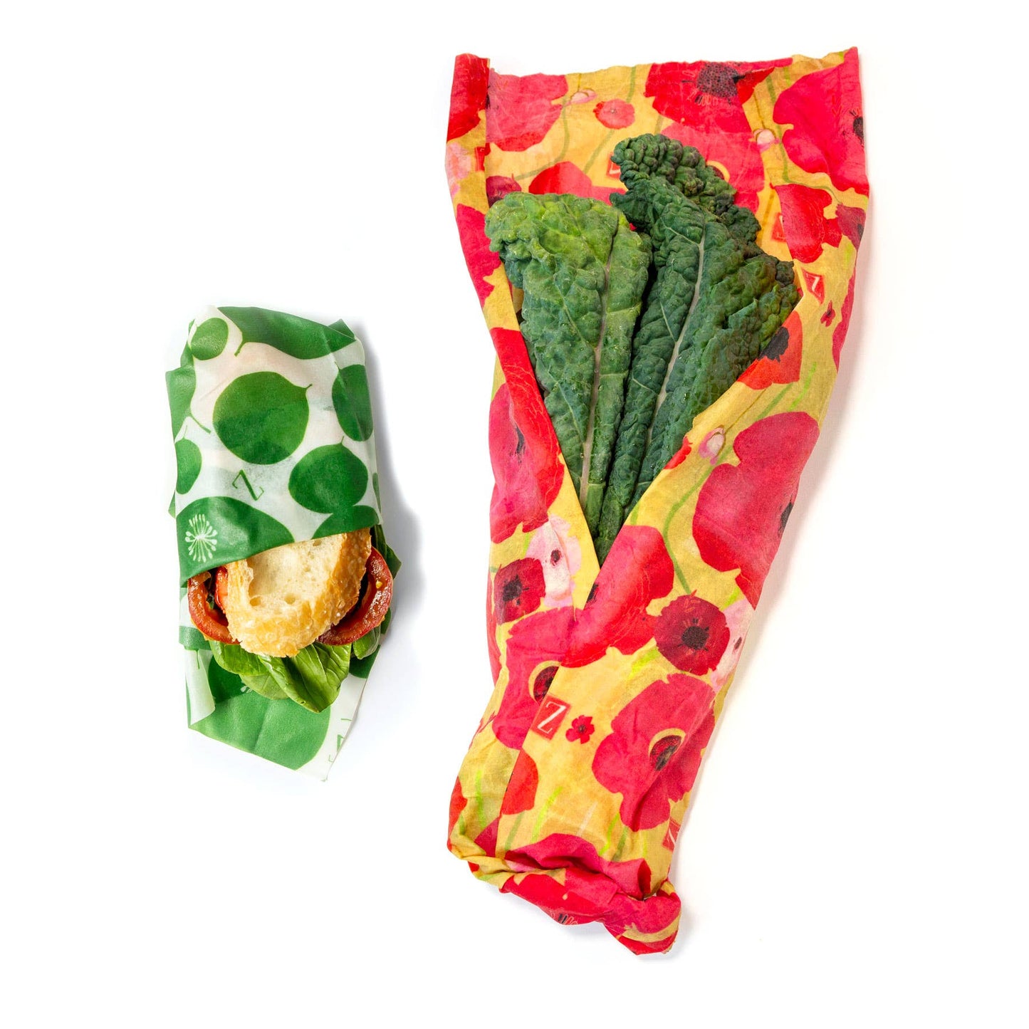 Z Wraps 2-Pack:  1 Medium & 1 Extra Large Reusable Food Wrap