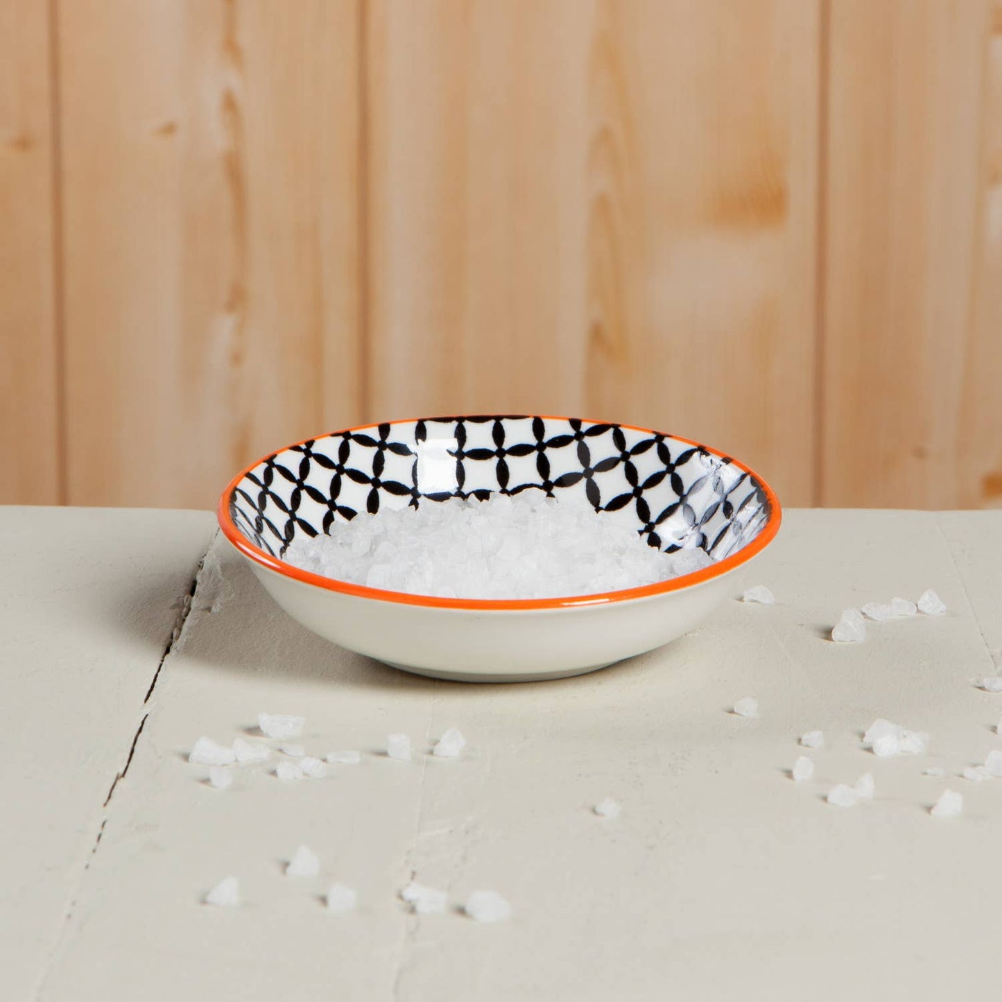 Black Lattice Porcelain Dip Bowl