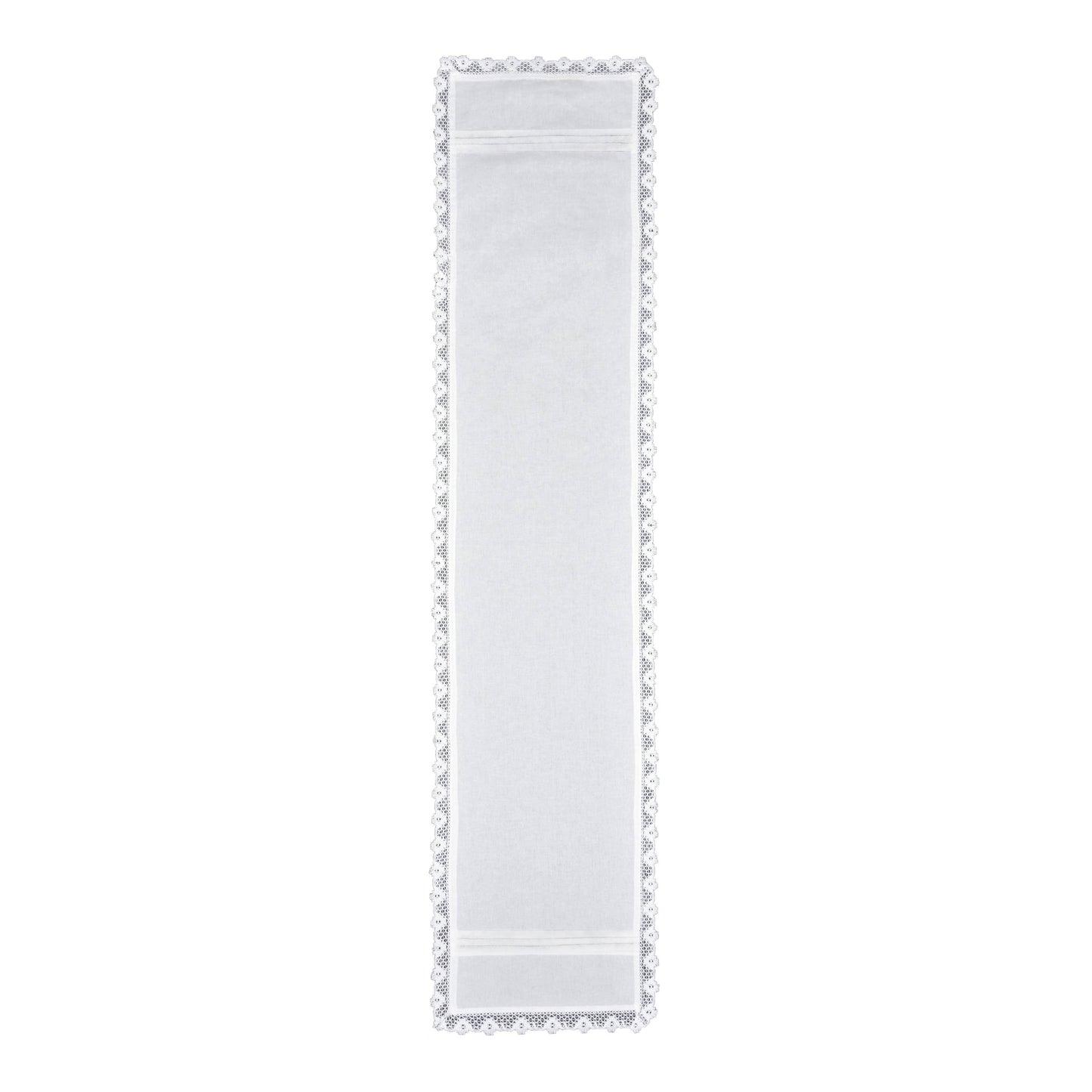 Glenfield 16x72 White Cotton Linen Table Runner