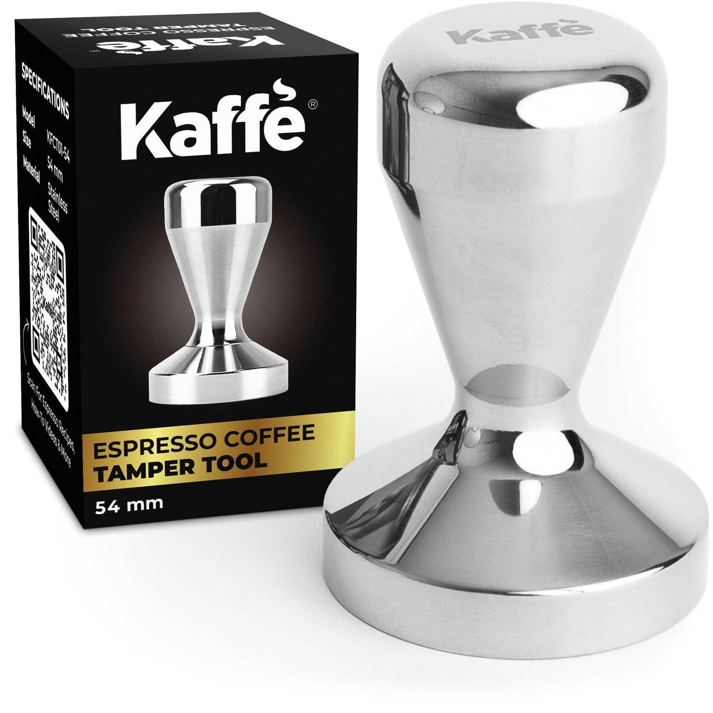 Kaffe 54mm Stainless Espresso Tamper - Premium Press Tool