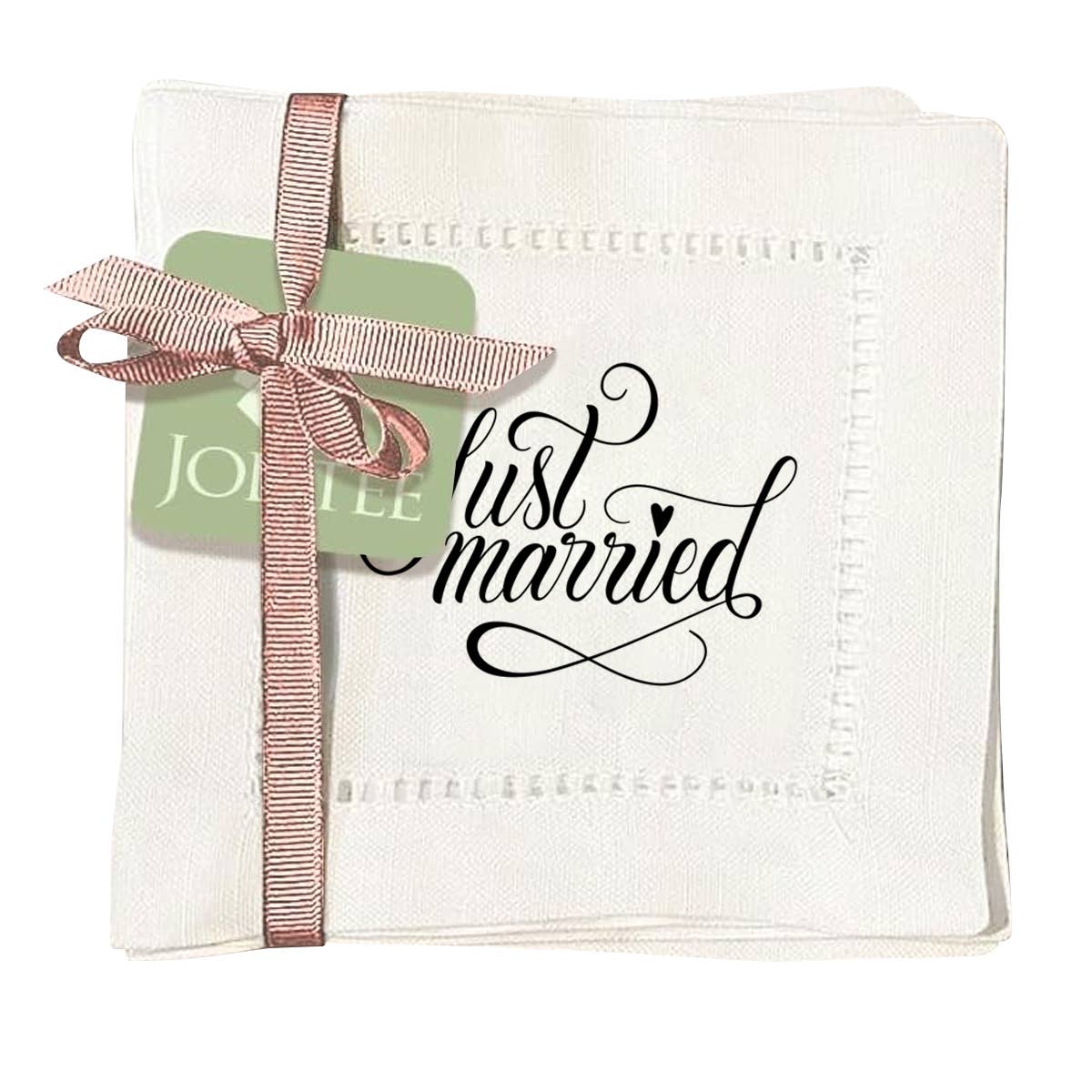 Hemstitch Napkins - Just Married