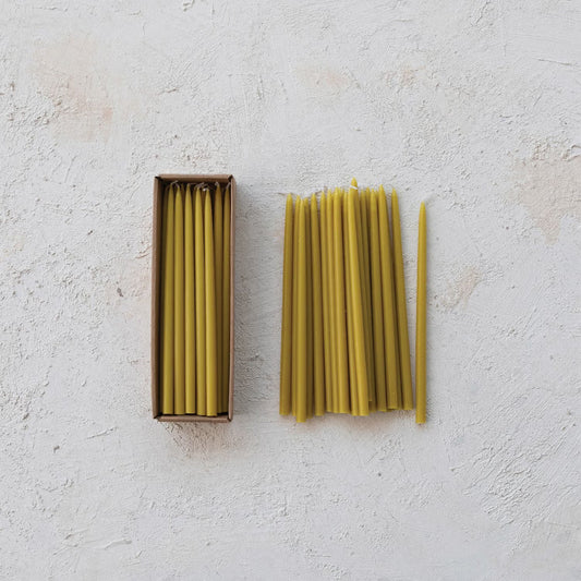 Unscented Thin Taper Candles, Set of 24