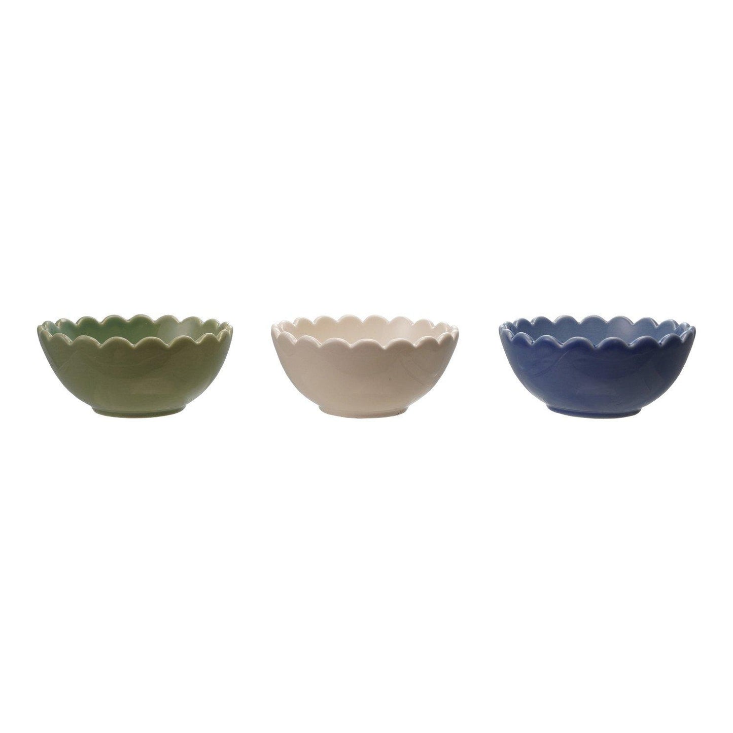 Stoneware Scalloped Bowl, 4.5"