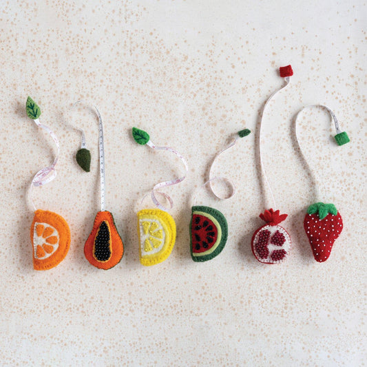 Embroidered Felt Tape Measurers- Food Themed