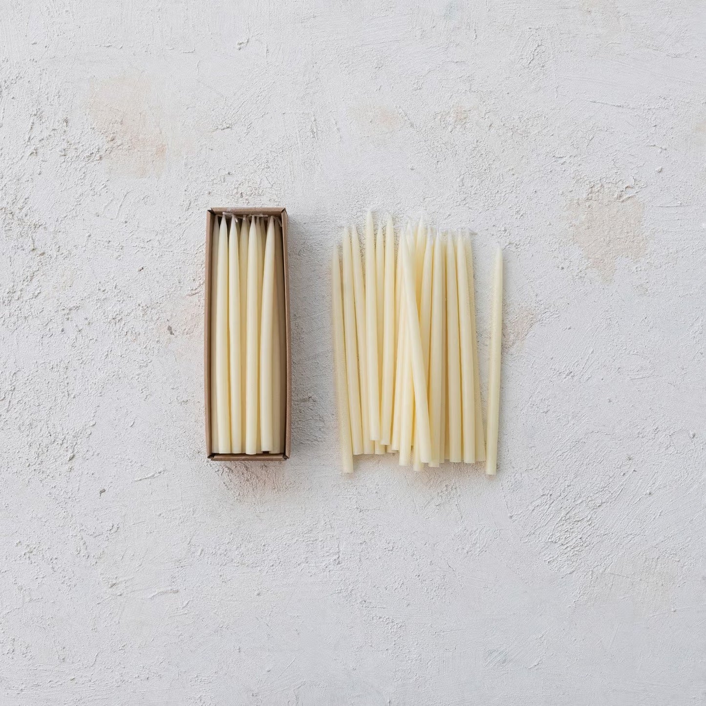 Unscented Thin Taper Candles, Set of 24