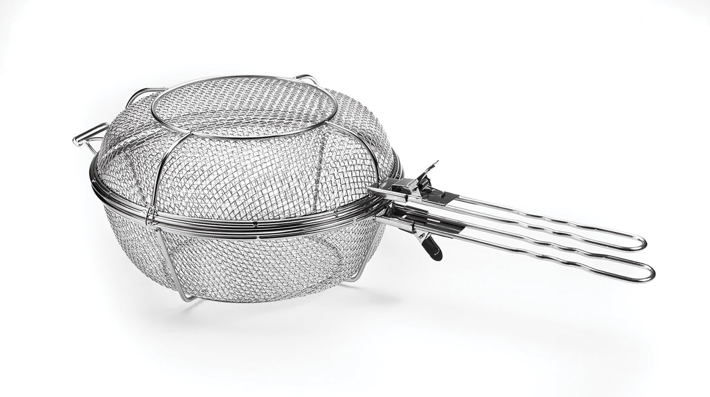 Jumbo Grill Basket with Removable Handles, Stainless Steel
