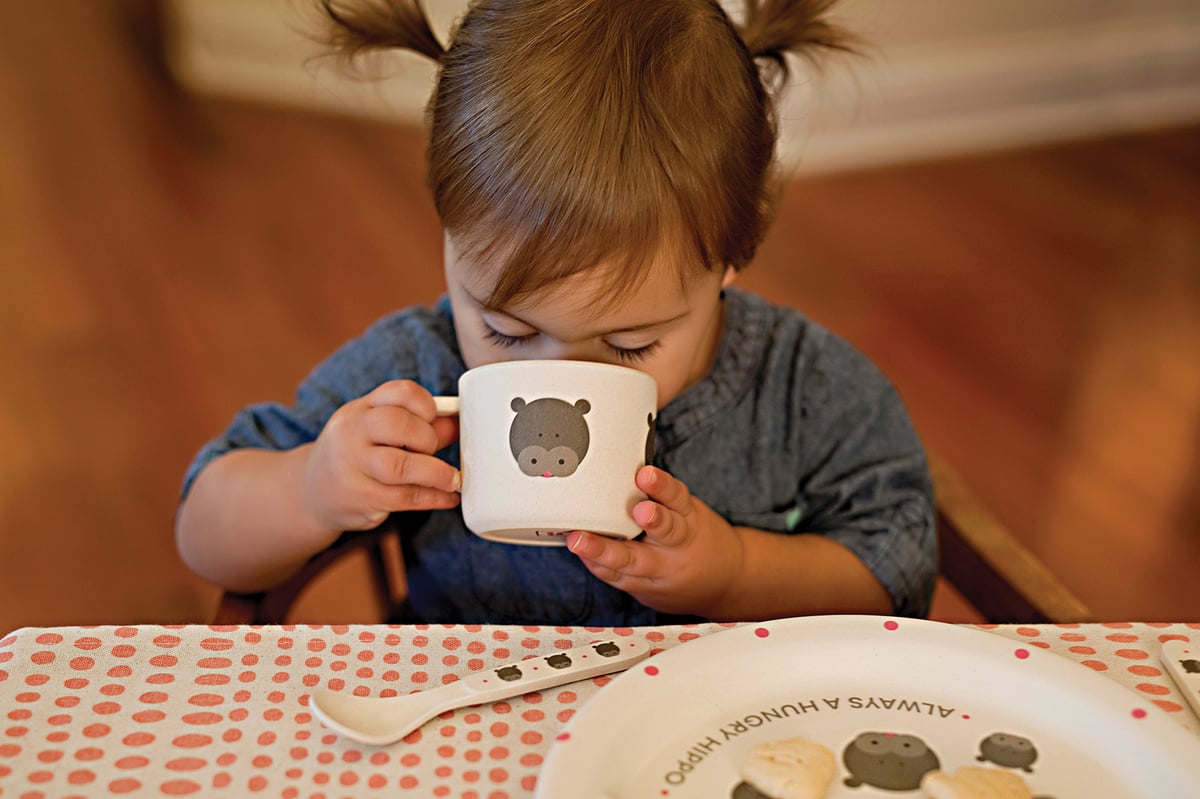 Red Rover 5 piece Kids Dinner Set- Hippo