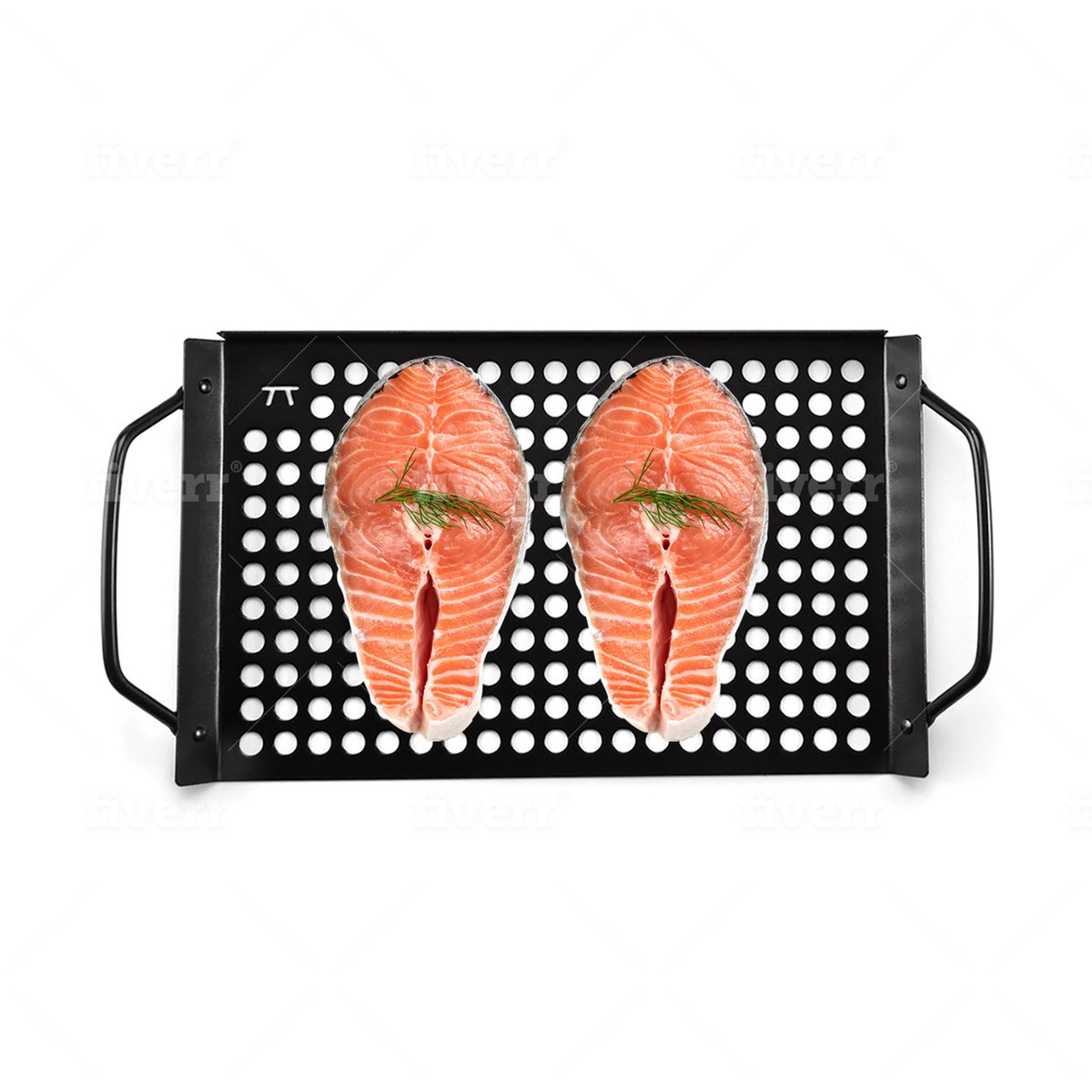 Non-Stick Grill Grid with Handles, 7 x 11