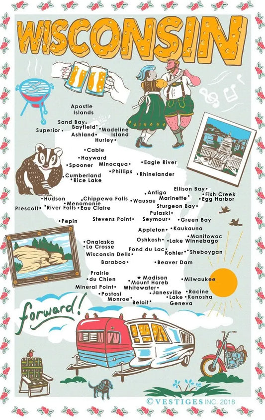 Wisconsin Icon Kitchen Towel