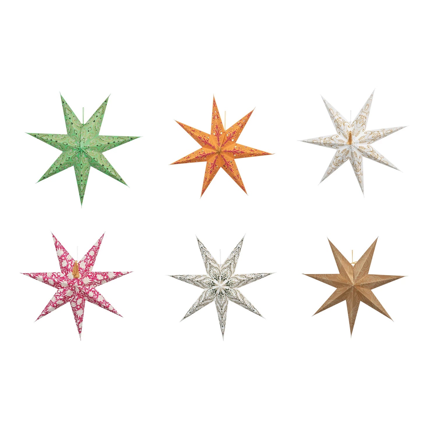 Recycled Paper Star with LED Light