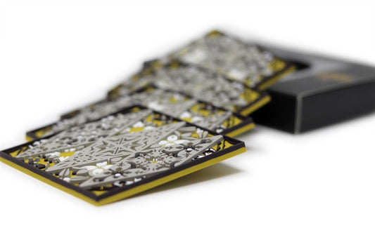 Yellow Tiles Coaster  - Set of Four