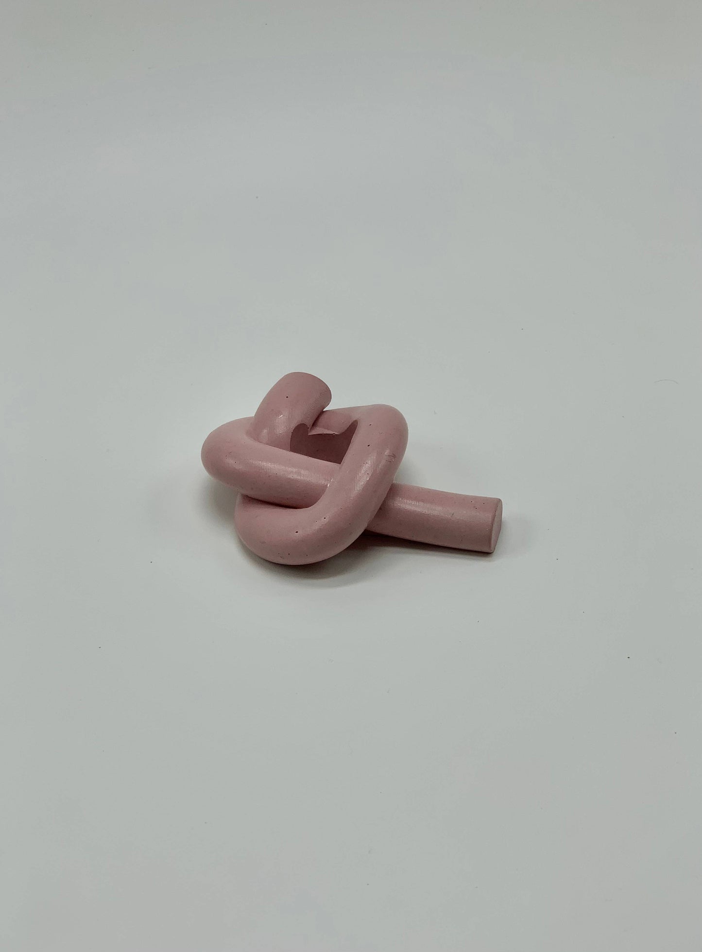 Knot Concrete Candle Holder- pink
