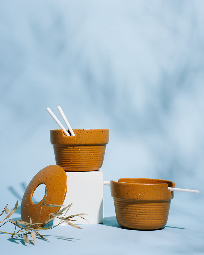 Stackable Stonewear Noodle Bowl Set
