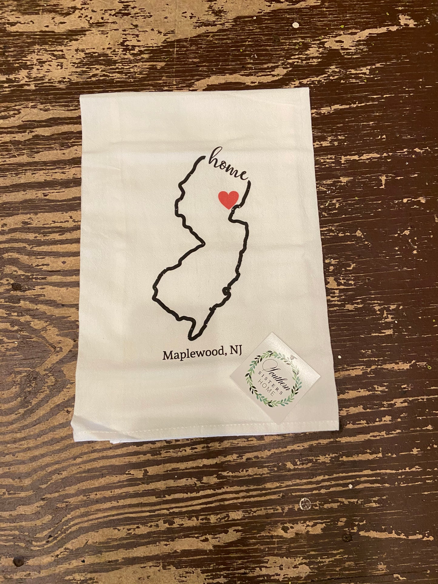 Southern Sisters "Home" Flour Sack Tea Towel