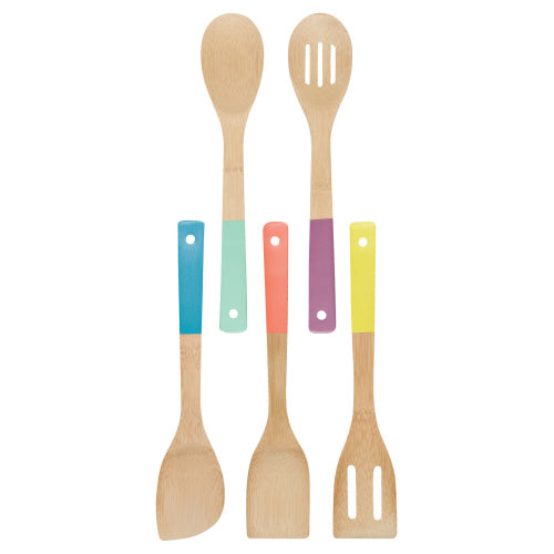Set/5 Bamboo Utensils Multi-Color