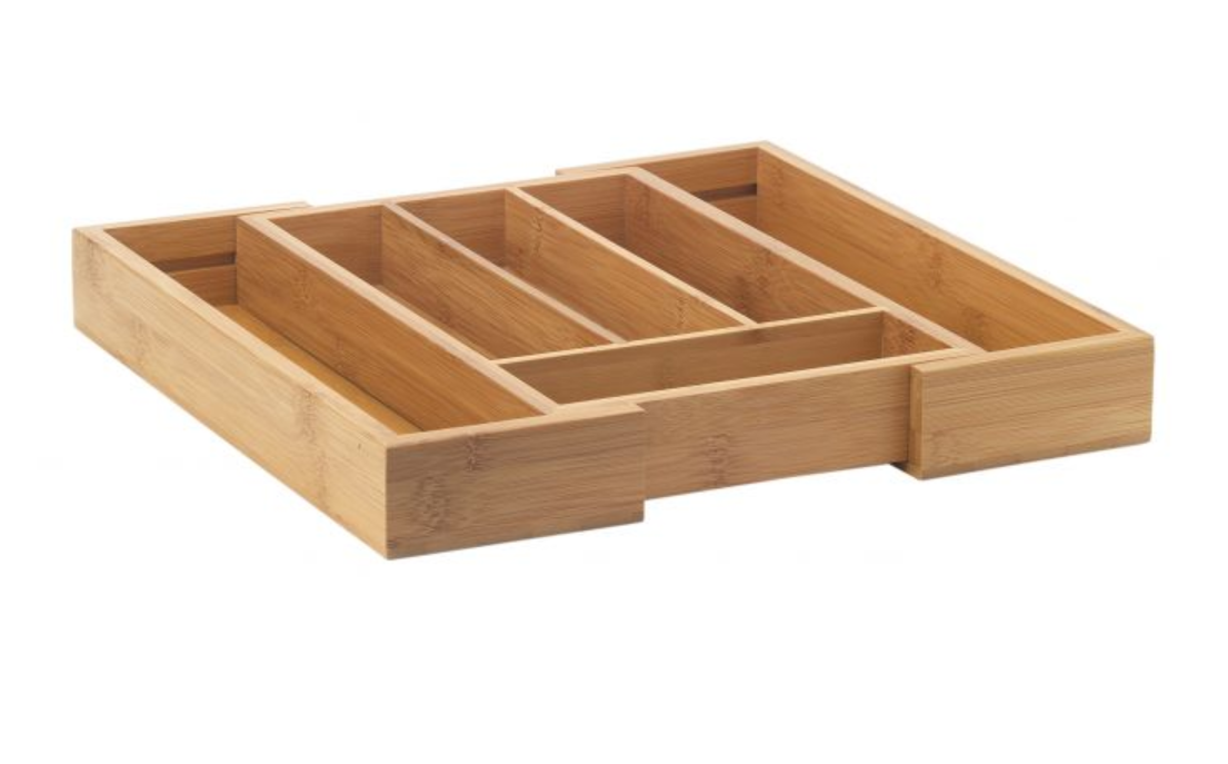 Bamboo Adjustable Cutlery Tray