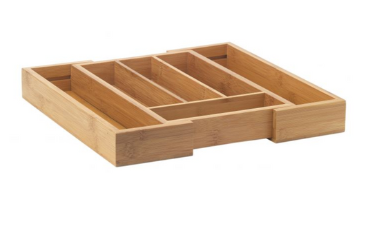 Bamboo Adjustable Cutlery Tray