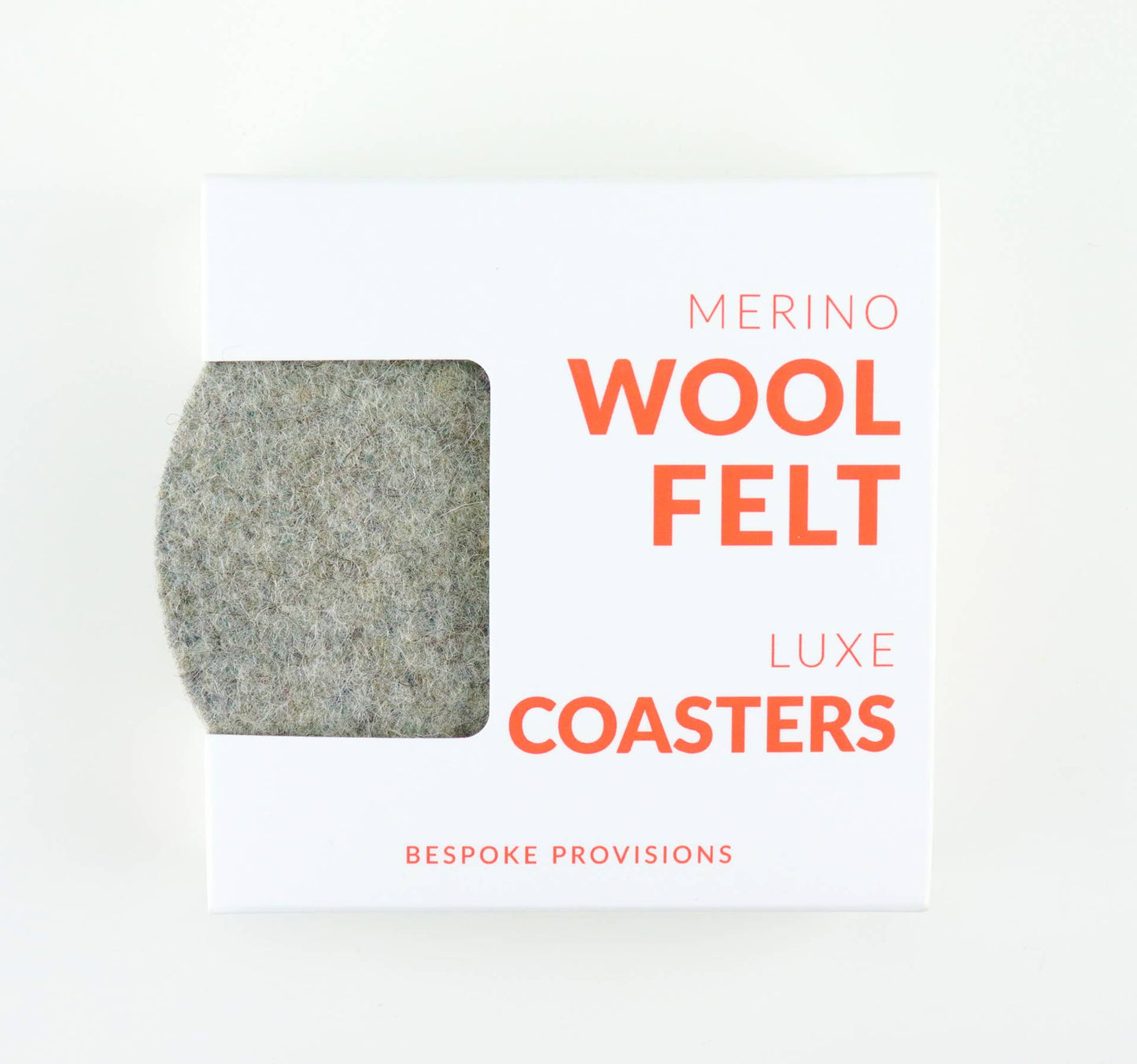 Wool Felt Coasters : Light Heather Grey