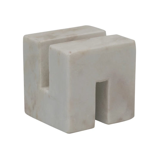 Square Marble Cookbook Stand Bookend